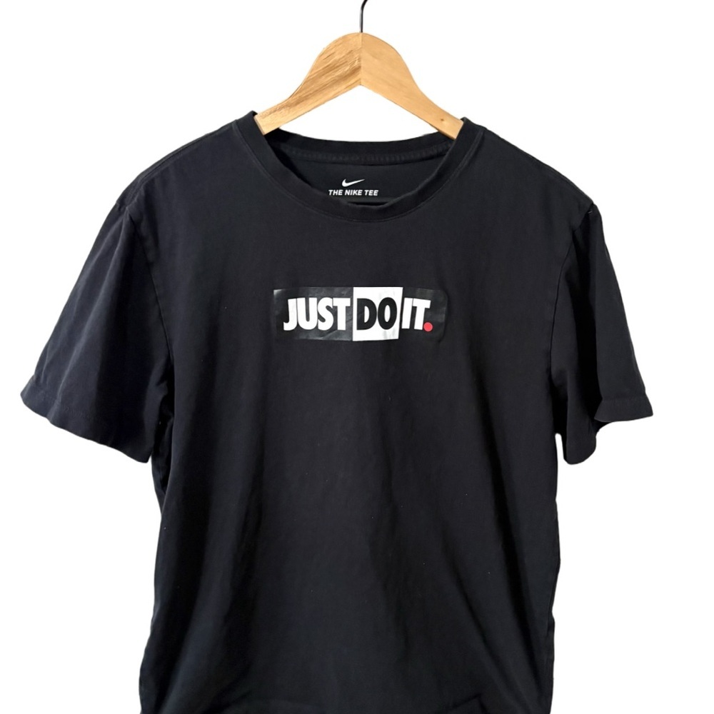 Nike Black Tee with White Logo